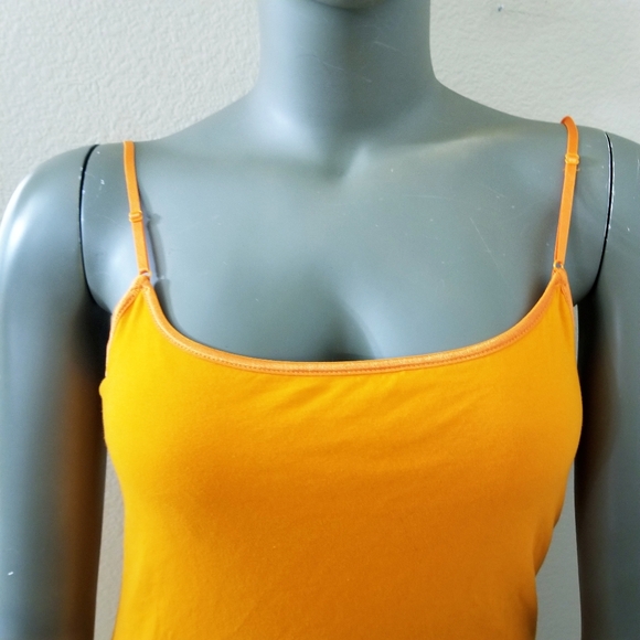 AMBIANCE Stretch Camisole Tank Top Built In Shelf Bra 1X Plus Size Orange NWT - Picture 15 of 15